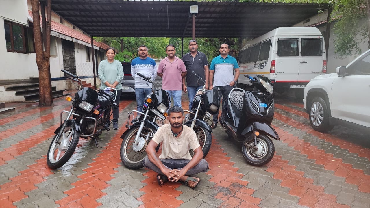 મોરબીમાંથી બાઈક ચોરી કરનાર ઇસમ ચાર ચોરાઉ બાઈક સાથે ઝડપાયો